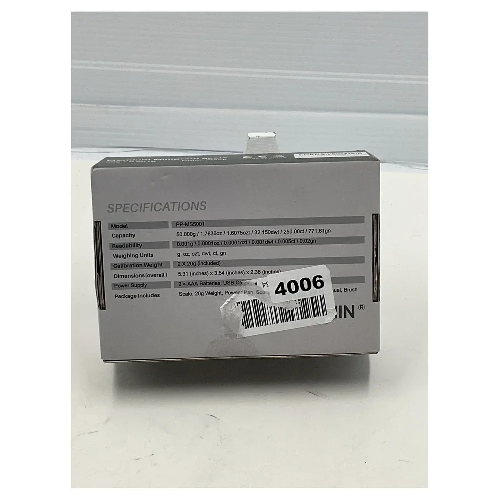 PERPHIN PP-MS5001 Digital Milligram Scale 50g x 0.001g Jewelry Lab Reloading